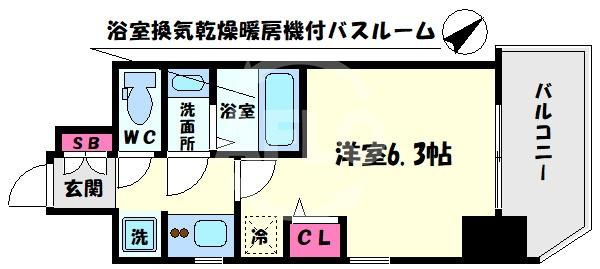 エステムコートディアシティWESTの間取り|エステムコートディアシティWEST　開放感ある間取り