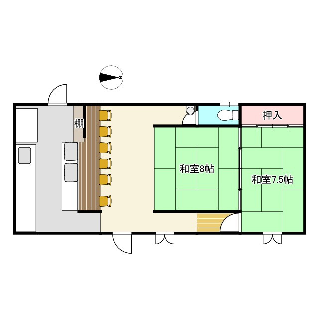 2026/6/2価格変更　貸店舗　高山市冬頭町　6万（2026/4/30新規）の間取り