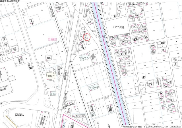 2026/6/2価格変更　貸店舗　高山市冬頭町　6万（2026/4/30新規）の地図