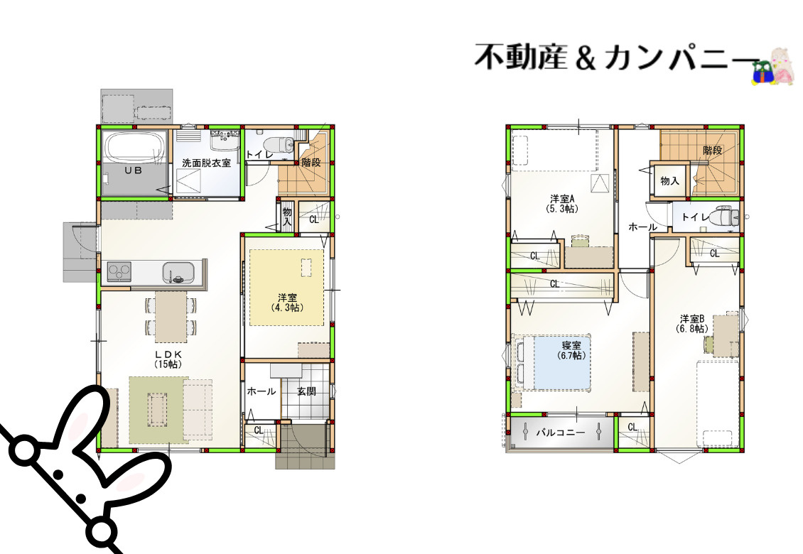 南梅本町の新築戸建の間取り