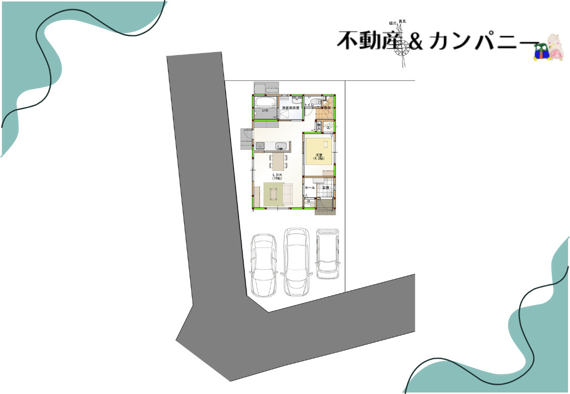 南梅本町の新築戸建の区画図
