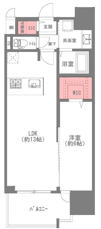 プレサンス新町ウィズジョイの間取り