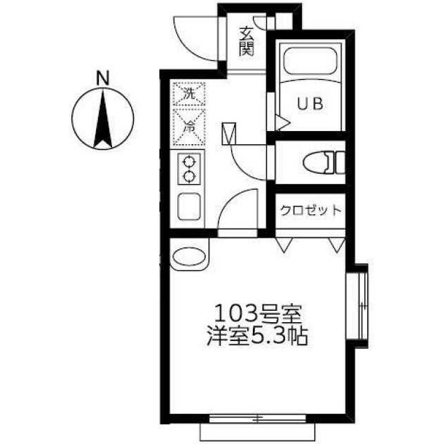 川崎市多摩区生田５丁目のアパートの間取り