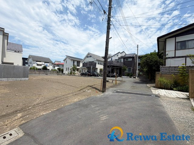 売地　茅ヶ崎市東海岸南4丁目　全3区画の前面道路含む現地写真