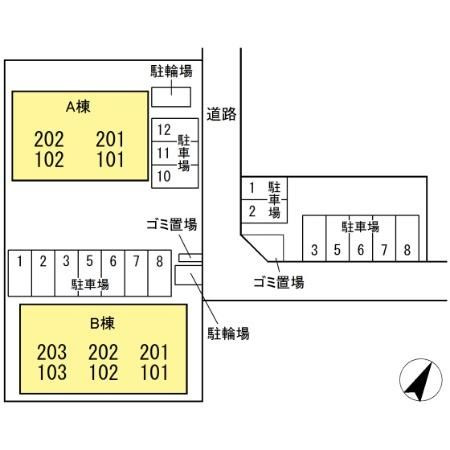 ラ・フルール　Aの区画図