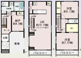 神戸市東灘区魚崎南町6丁目　新築戸建の間取り