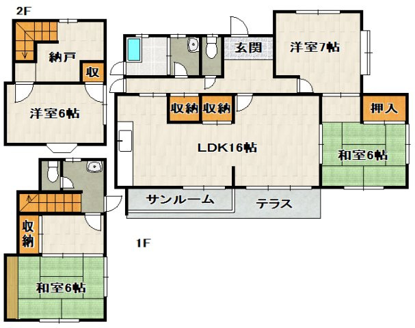宝梅1丁目貸家の間取り