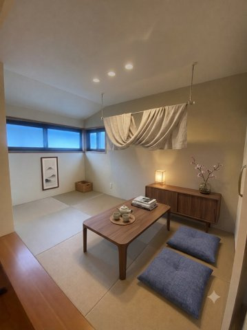 川口市坂下町2丁目　戸建ての居間・リビング|デジタルステージングをしております