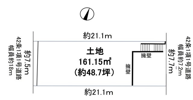 竜が台５丁目土地の土地図