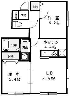 フィカーサミウラの間取り