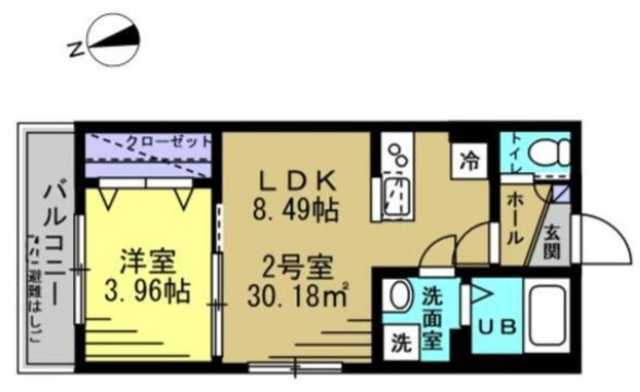 (仮称)D-ROOM前貝塚町INの間取り