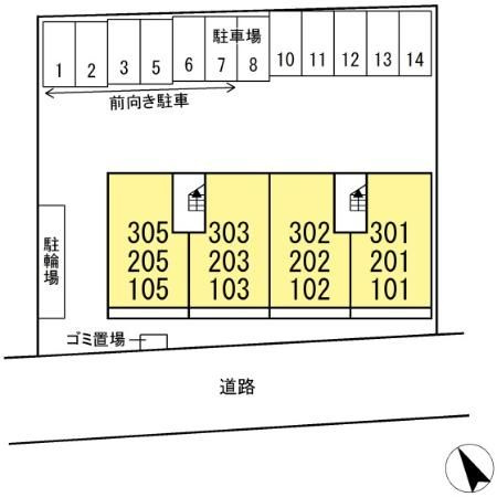 メゾンドシャルマンの区画図