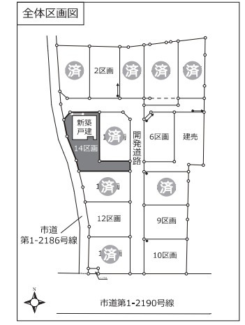 飯能市川寺全1棟　新築戸建の区画図