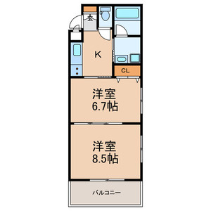 ラシィーヌ吹割 の間取り