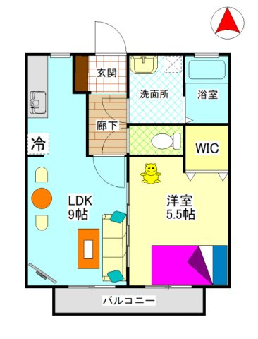 ビバリースクエアBの間取り