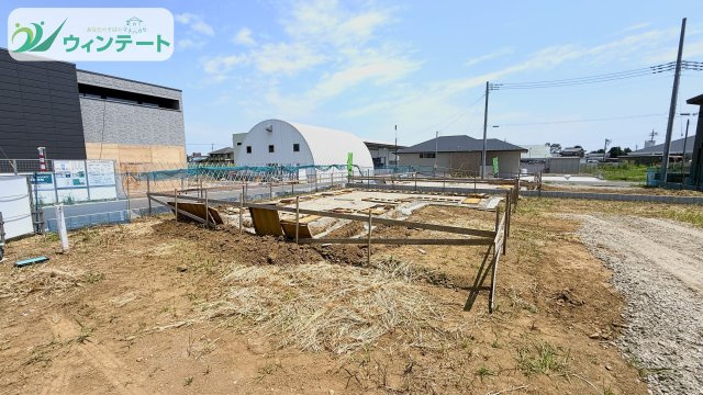 つくば市上横場3期　新築戸建　1号棟の外観|敷地広々91坪！庭で走り回る子どもたちにパパもママもヘトヘトです♪
