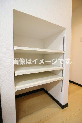 （仮称）都城市中町マンションの収納|たっぷりとした収納スペースです