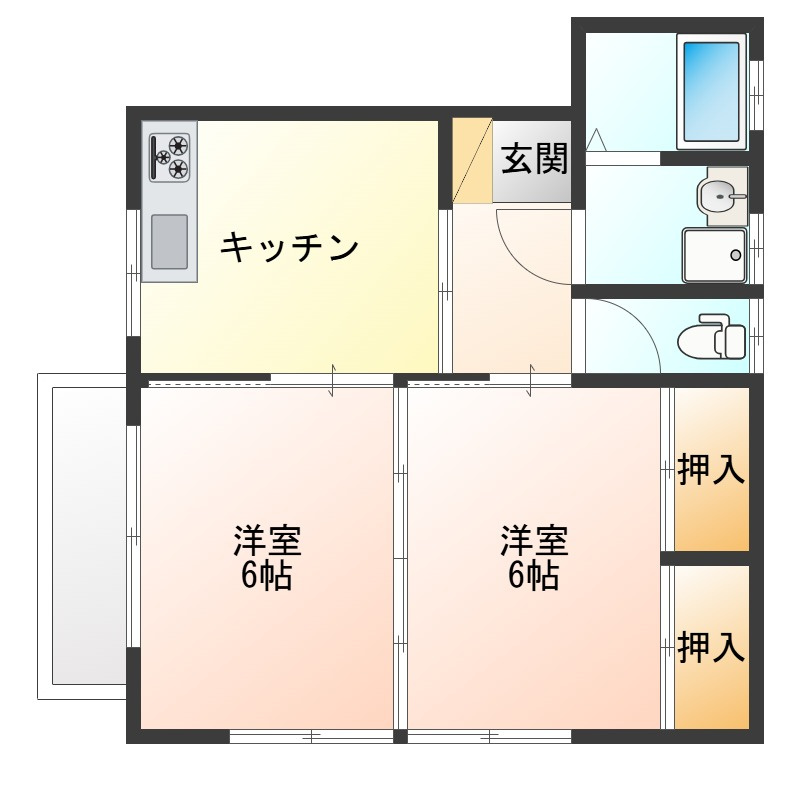 サンフラワー田鶴の間取り