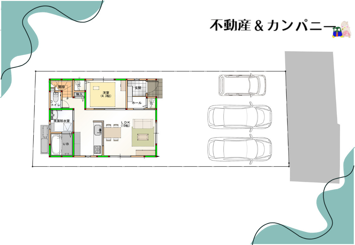 別府町新築戸建の区画図