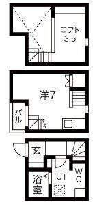 アコモ鳴海の間取り|反転タイプ