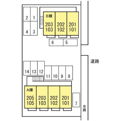 【区画図】 | サンライズ春日　B棟