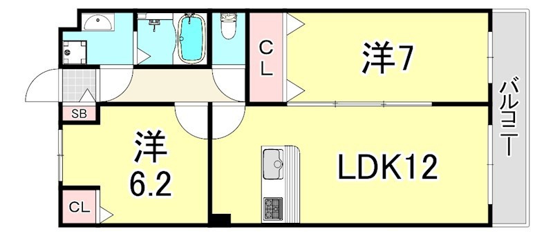 ボヌール武庫の間取り