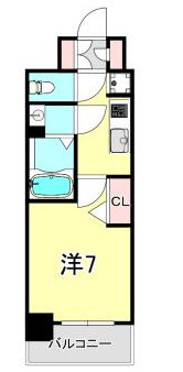 プレサンスOSAKA DOMECITY クロスティの間取り