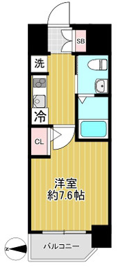 エステムコート難波サウスプレイスVエレージュの間取り