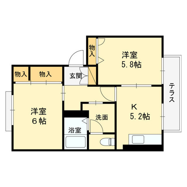 エスペランサ桜木の間取り