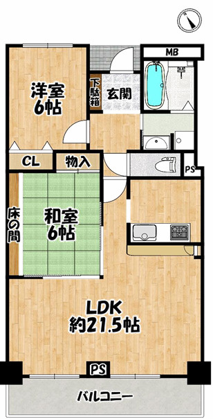 ピフレ新長田の間取り