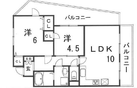 ローレル三宮の間取り