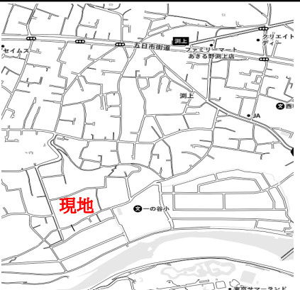 あきる野市引田　売地　49坪の地図