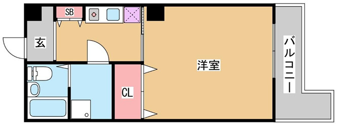 サンパレスとよふくの間取り