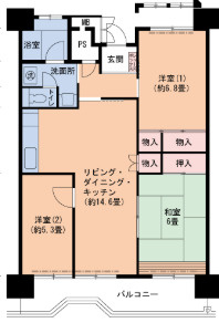 UR武庫川 28号棟の間取り