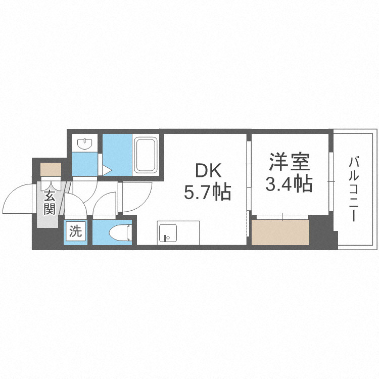 セレニテ新大阪カルムの間取り