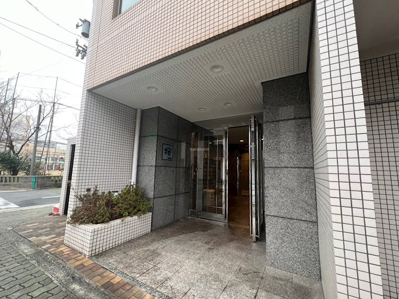 桜のエントランス
