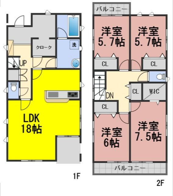 ６７３０２　大垣市新長松2丁目中古戸建ての間取り