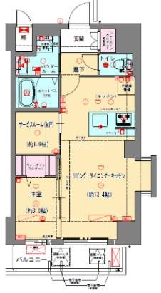 プレサンスNEO九条ディアシスの間取り