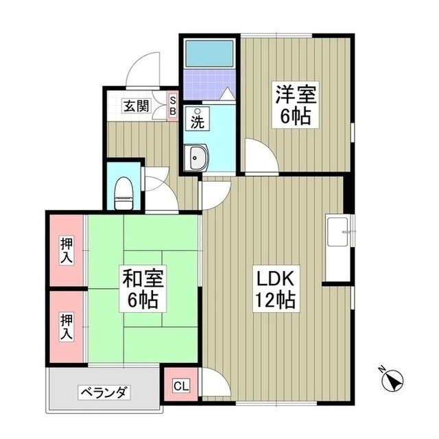 TフラットBの間取り