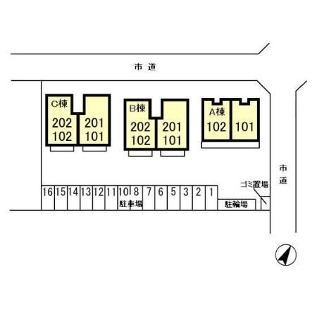 リビングタウン南花島　Ｃの区画図