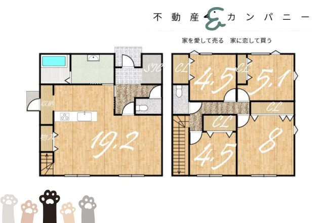 ZEH住宅*+.。お庭の広い三津の家の間取り