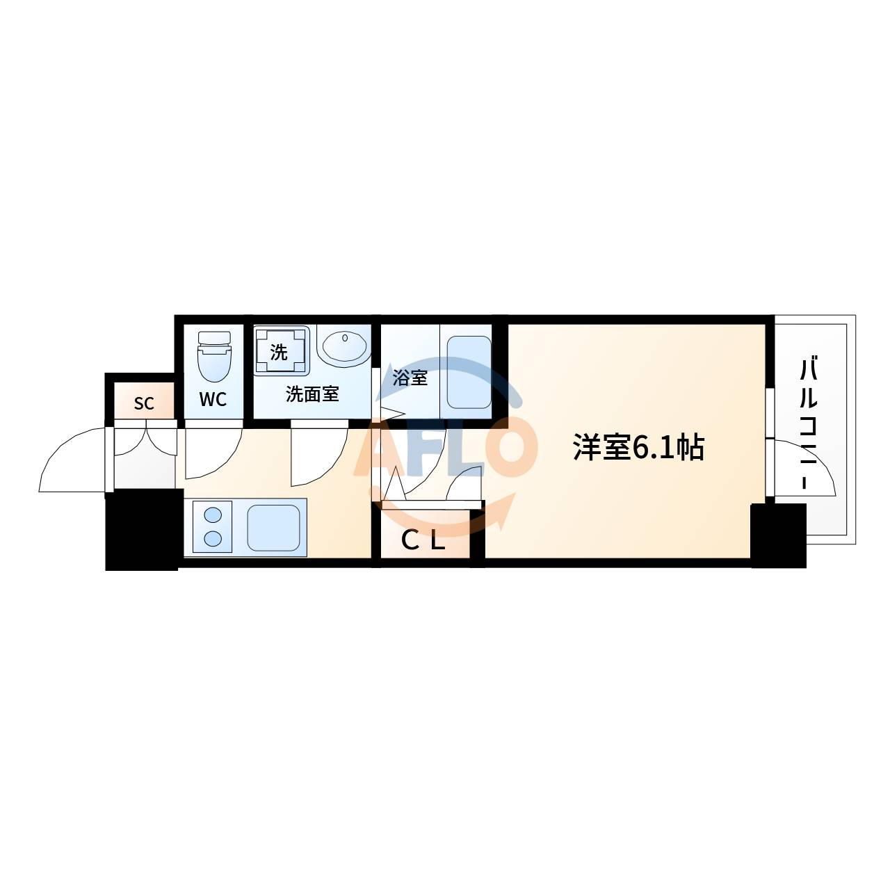 エスリード弁天町ルシェンテの間取り|エスリード弁天町ルシェンテ　間取り