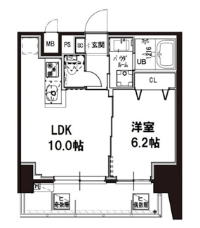 【間取り】 | メゾンドアーク南大井 | 間取りです。