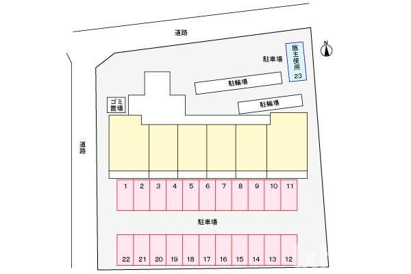 ネストージュの駐車場