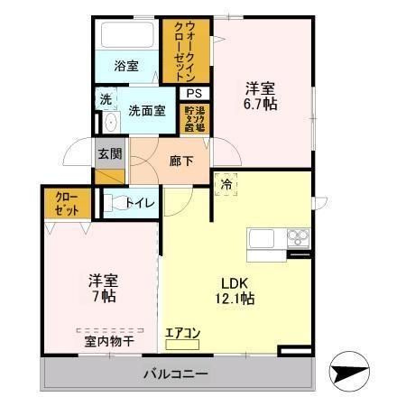 ルーエ　Ｂの間取り