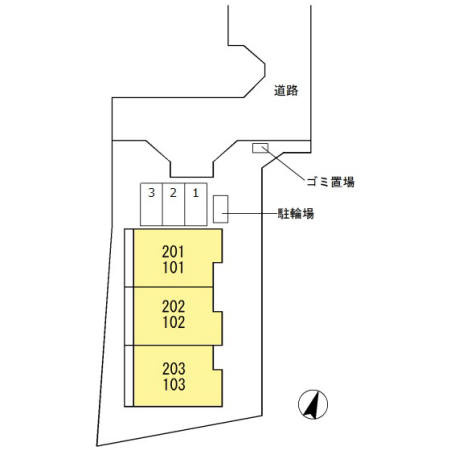 ロイヤルクレスト Ⅲの区画図