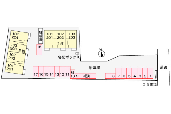リナセント　Ⅱの駐車場|駐車場