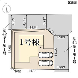 リーブルガーデン河内長野市大師町3期の区画図