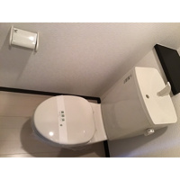 落ち着いた色調のトイレです