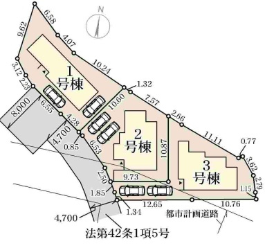 生駒郡平群町吉新　第3期　新築一戸建ての区画図|全3区画